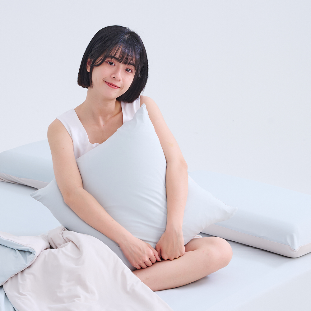 涼感床包 / 單人【薄荷淇淋-綠】單人床包含一件枕套 甜霜系列 瞬間降溫 越躺越涼