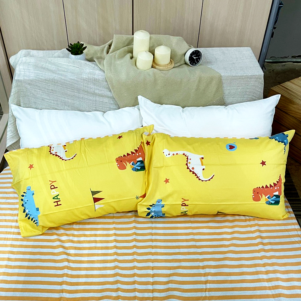 床包 / 雙人【侏儸紀】100%精梳純棉 雙人床包含二件枕套 超值絕版品