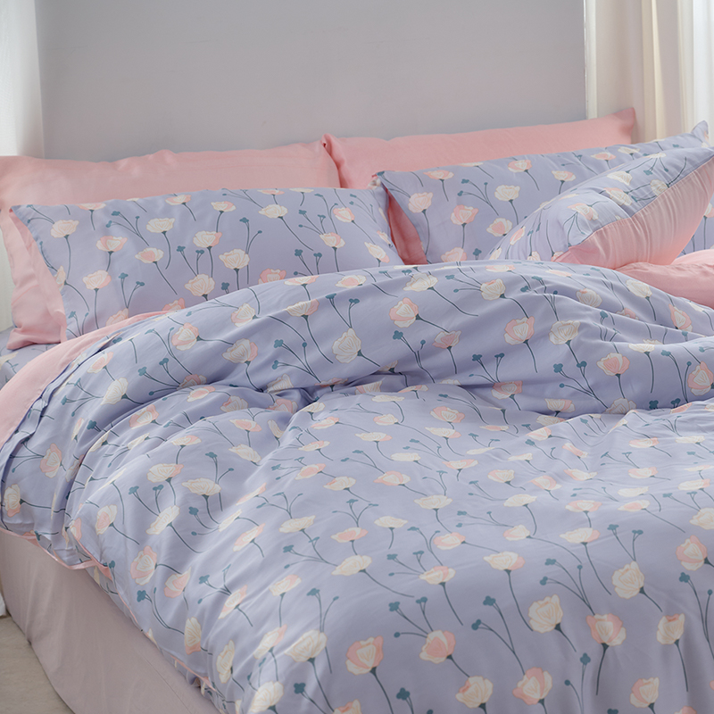 床包/ 雙人【花舞紛飛】40支天絲 雙人床包含二件枕套 AAU201