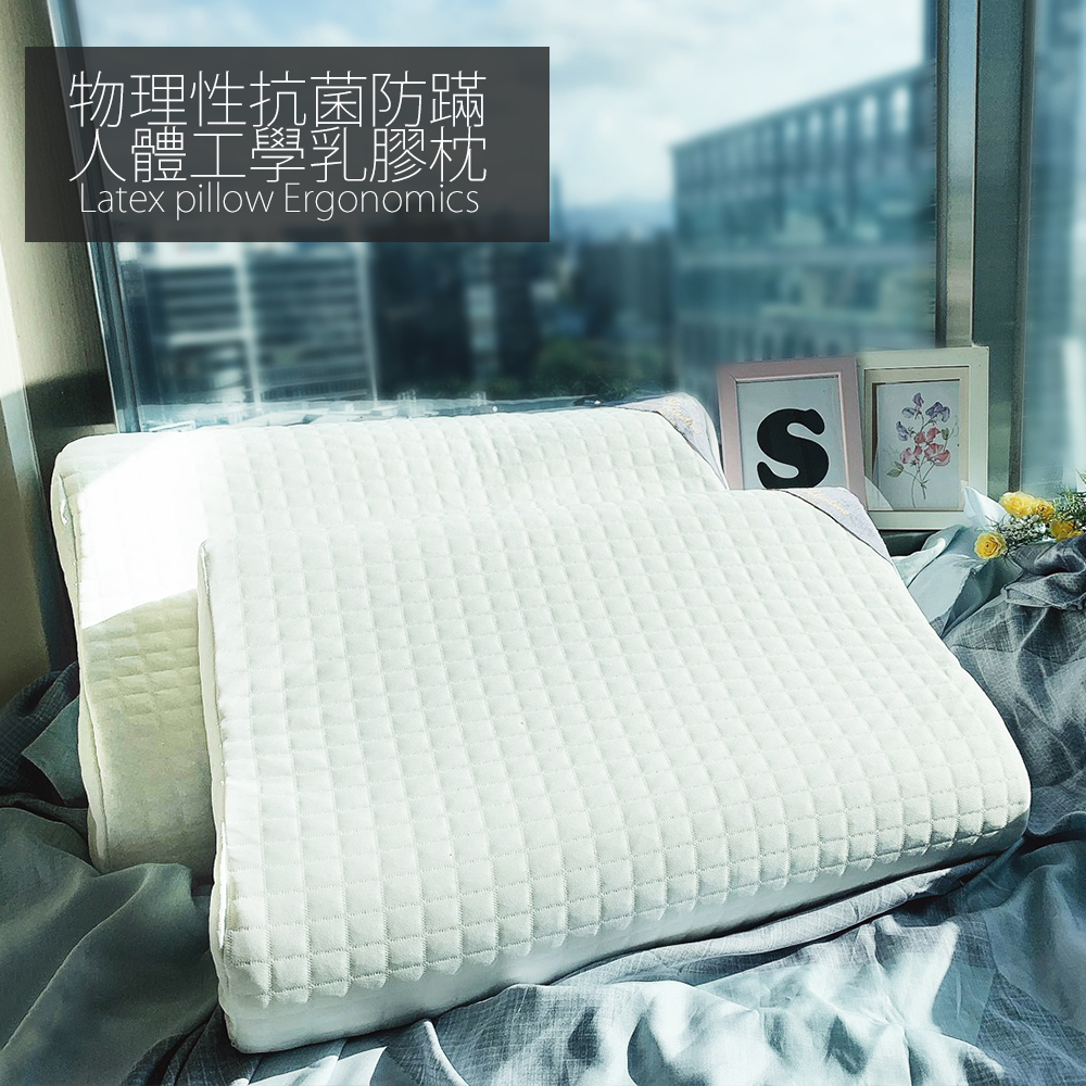 枕頭 / 乳膠枕【物理性抗菌防蹣人體工學乳膠枕】 AEI100